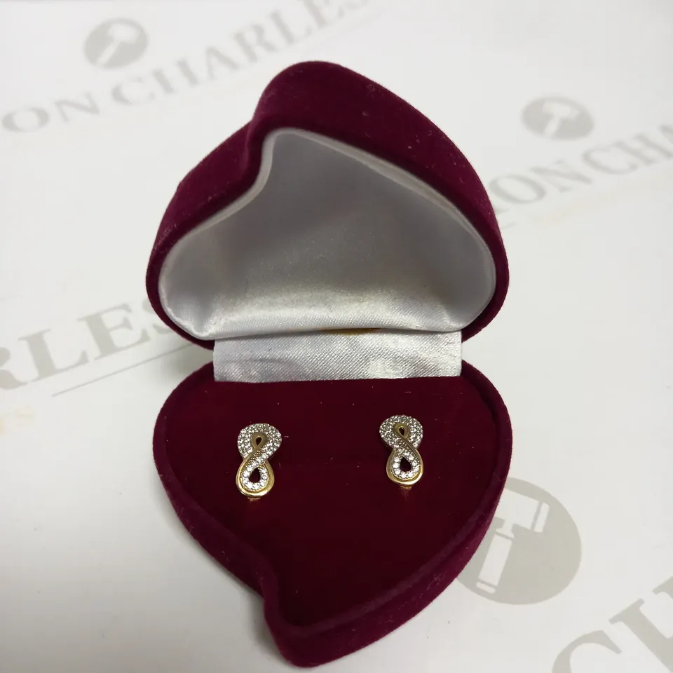 DESIGNER INFINITY MINIATURE STONE STUDDED EARRINGS 