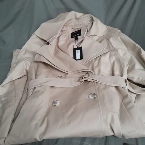 RIVER ISLAND SOMEWHERE TO GO BEIGE UK 12 COAT 