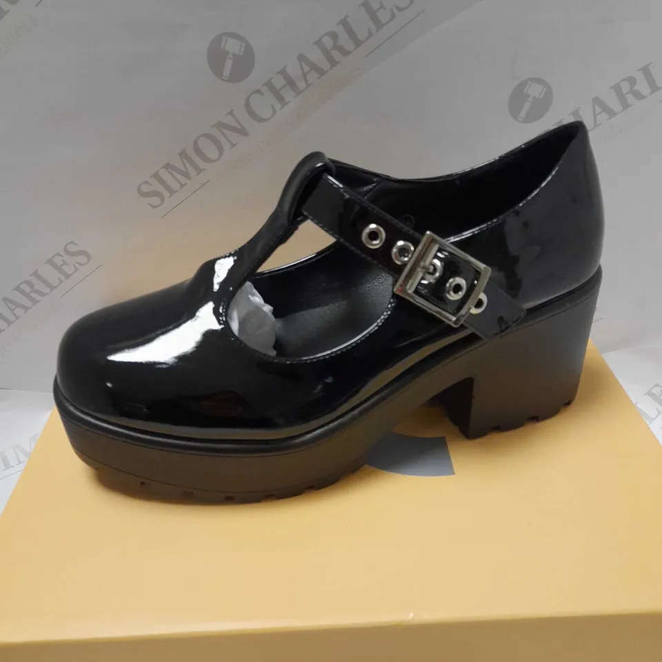 KOI SAI BLACK PATENT MARY JANES SHOES - SIZE 5