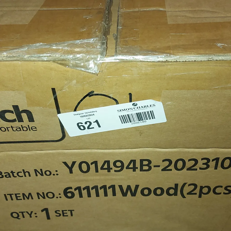 BOXED ALAMEA MODERN WEAVE ARM CHAIR - SET OF 2 (1 BOX)