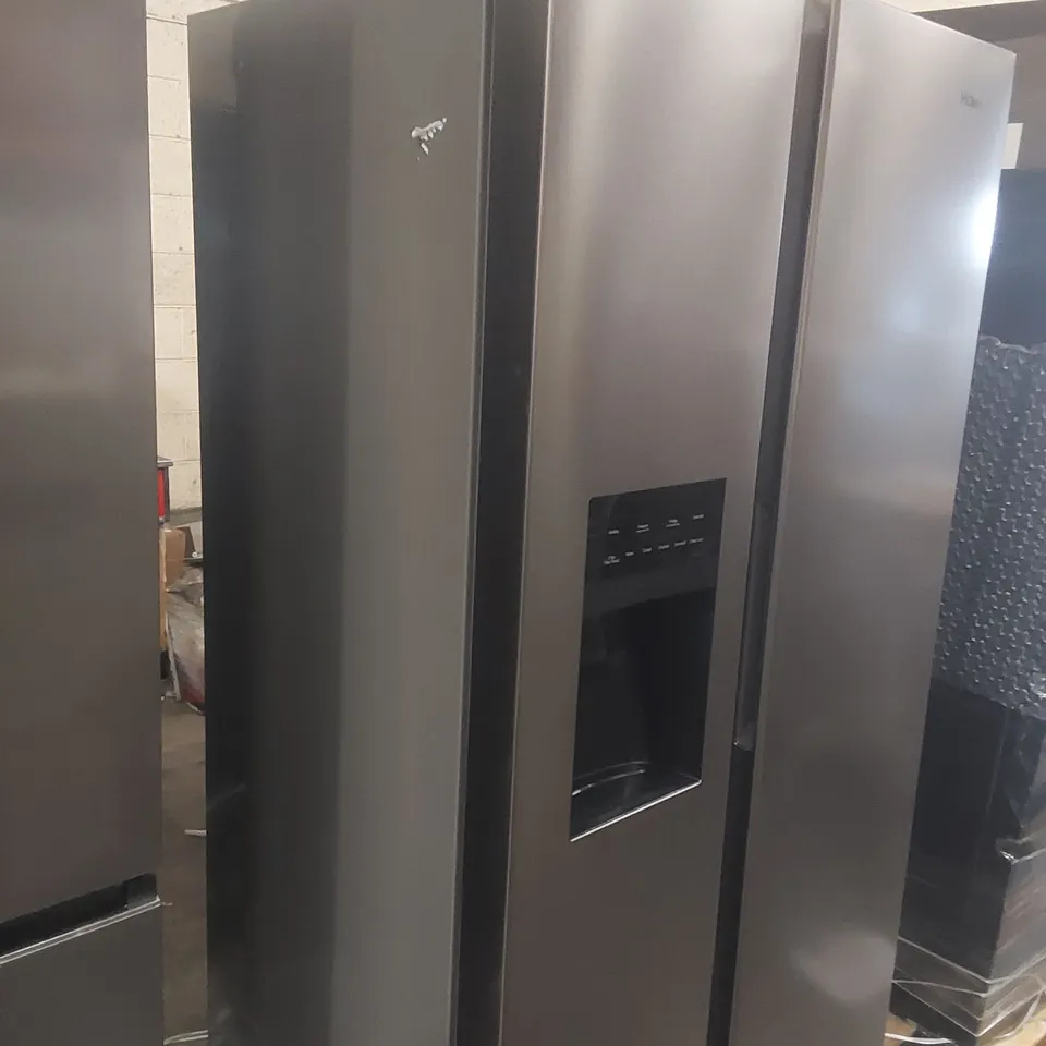HAIER HSR5918DIMP AMERICAN-STYLE FRIDGE FREEZER - PLATINUM INOX