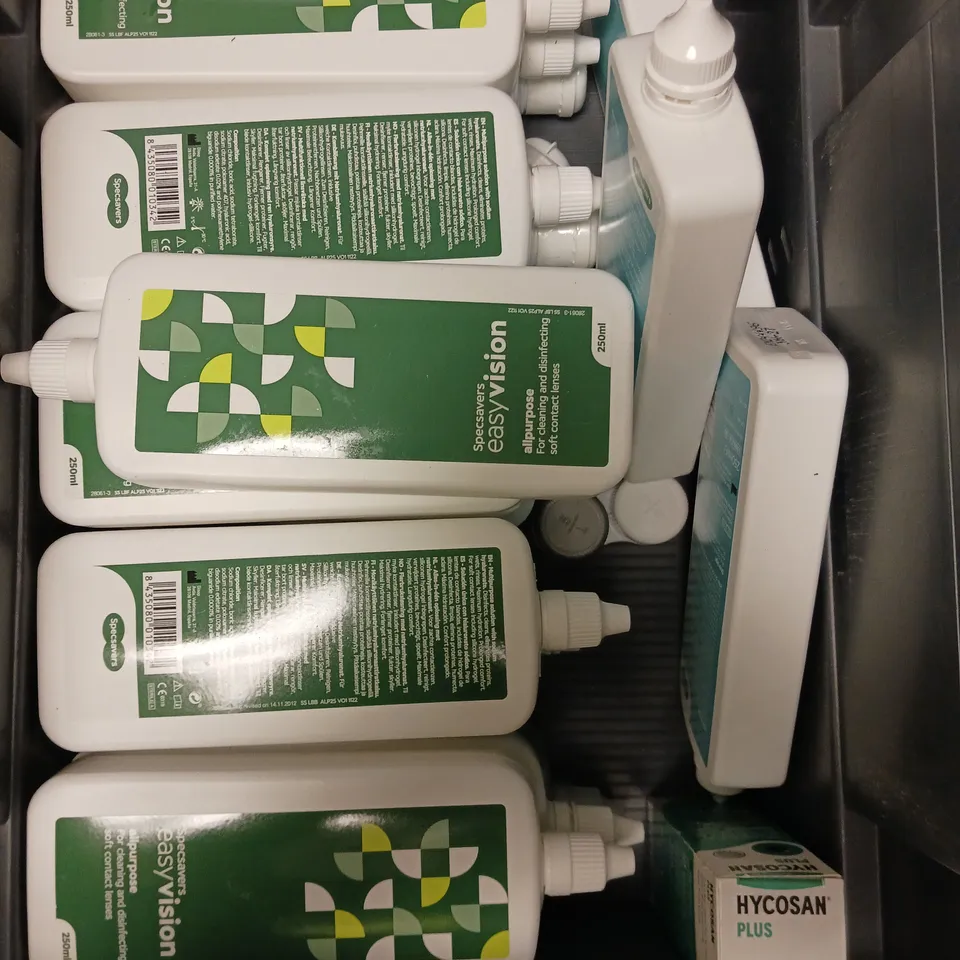 APPROXIMATELY 25 ASSORTED CONTACT LENS SOLUTION LIQUID & CASES - COLLECTION ONLY 