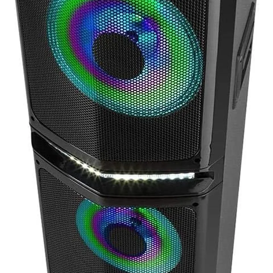 AUNA CLUBMASTER TRIPLEBEAT PARTY STATION - XMR BASS TECHNOLOGY, 3 X 10" (25.5 CM) SUBWOOFER, BLUETOOTH, 2 X USB PORT, MP3 COMPATIBLE, LCD DISPLAY, BLACK, 250W