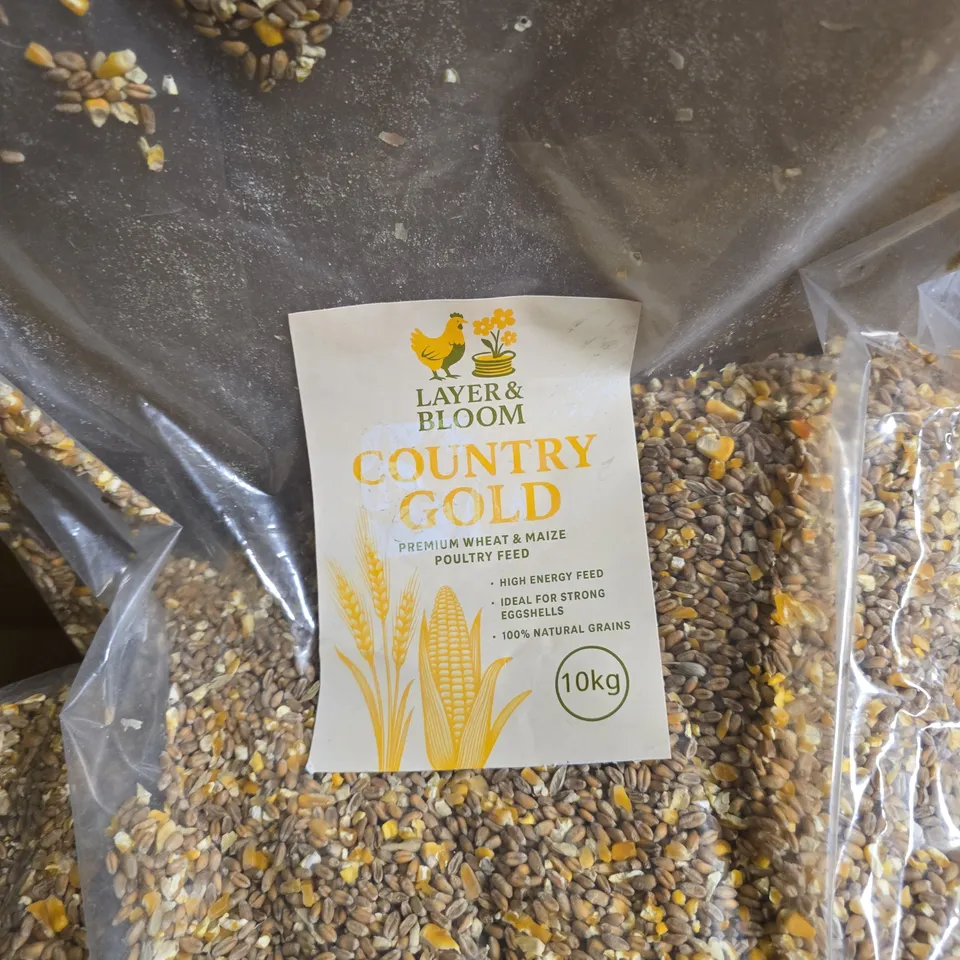 LAYER & BLOOM COUNTRY GOLD POULTRY FEED – PREMIUM WHEAT & MAIZE, 10KG