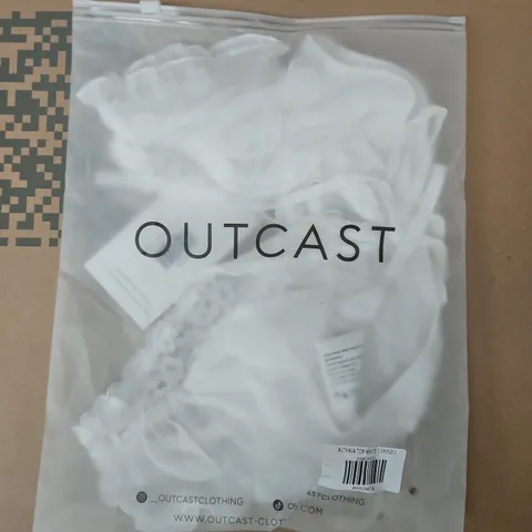 BAGGED OUTCAST ALTHAIA TOP IN WHITE SIZE SMALL