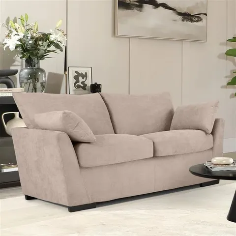 BRAND NEW BOXED LANGDON 2 SEATER SOFA, CREAM HOUSE PLUSH FABRIC