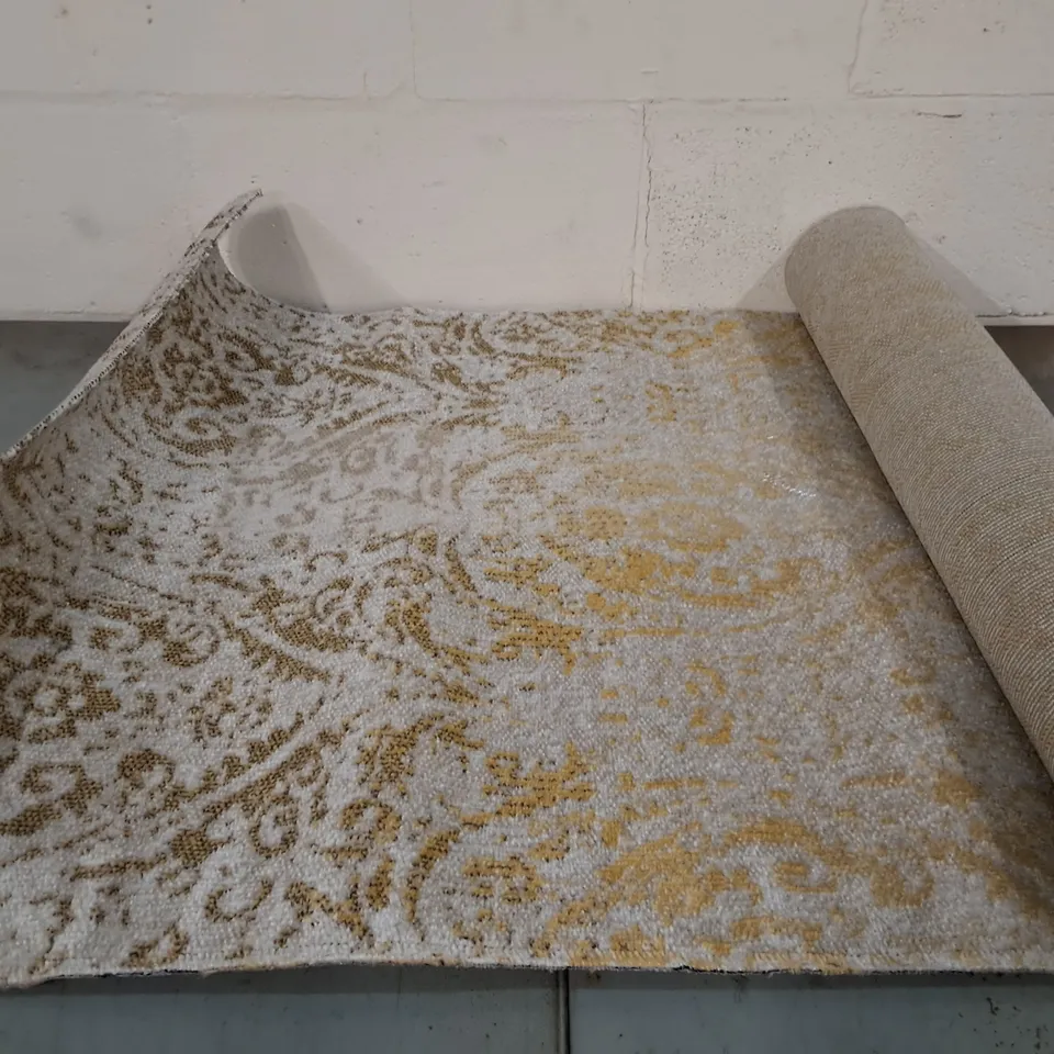 BRAND NEW PACO HOME 415 YELLOW ARTINO RUG SIZE 80CM X 250CM