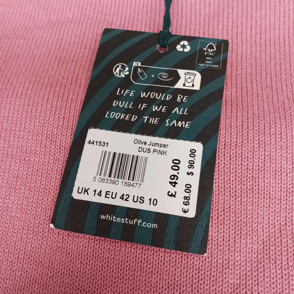 WHITE STUFF OLIVE JUMPER - SIZE 14
