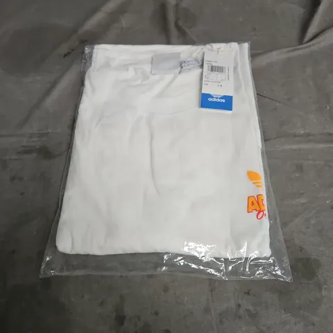 BAGGED ADIDAS CEREAL TEE IN WHITE/ORANGE SIZE L