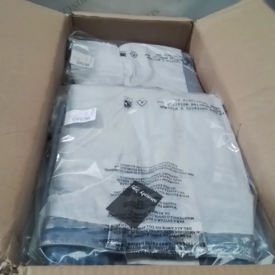 BOX CONTAINING APPROXIMATELY 14 BRAND NEW SIMPLY BE A LINE MAXI SKIRT BLUE/SILVER SIZE 18