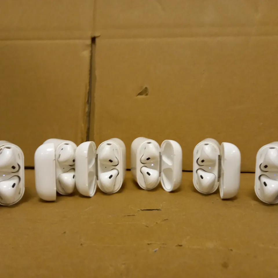 LOT OF 6 X AIRPODS & CHARGING/STORAGE CASES