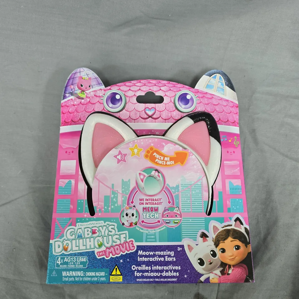GABBY'S DOLLHOUSE MEOW-MAZING INTERACTIVE EARS HEADPHONES – PINK CAT-EAR HEADSET