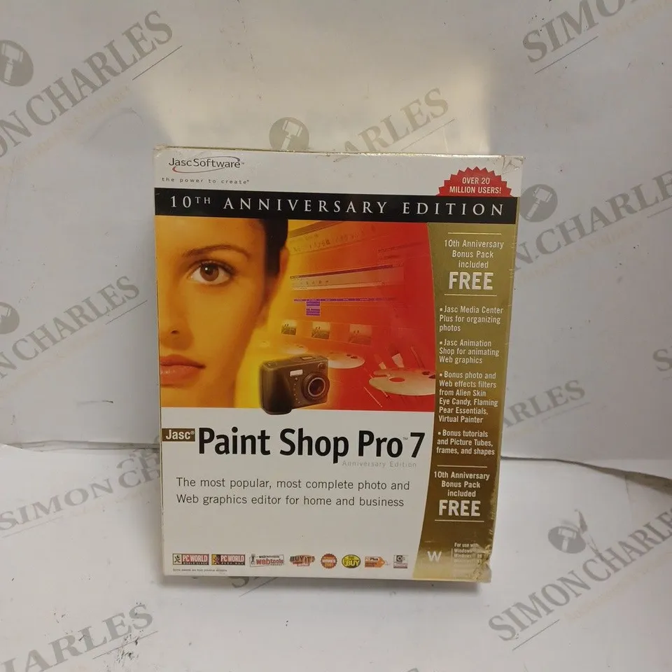 JASC PAINT SHOP PRO 7 - 10TH ANNIVERSARY EDITION. 