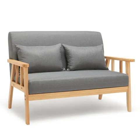 BOXED MACCLESFIELD LOVESEAT - DARK GREY (1 BOX)