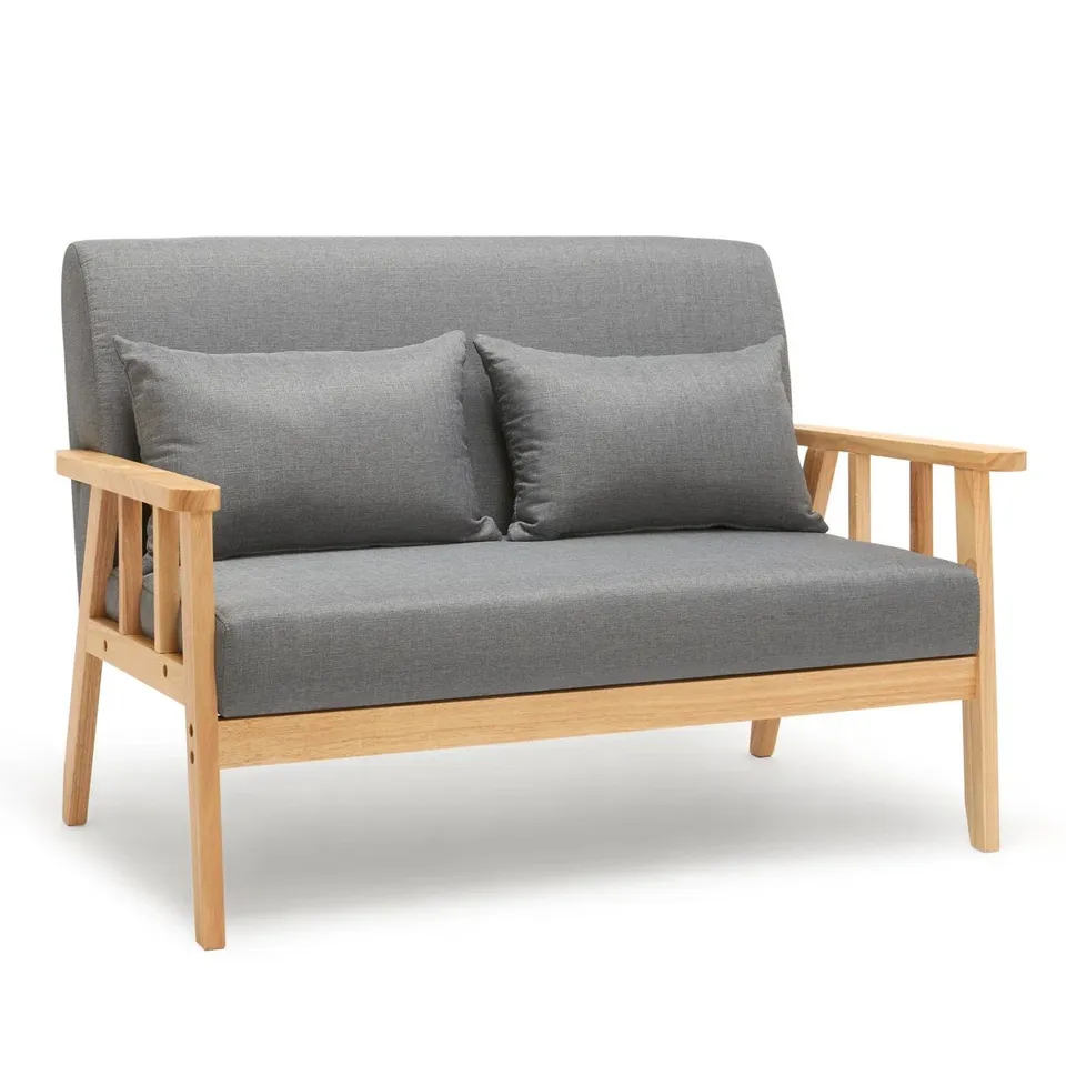 BOXED MACCLESFIELD LOVESEAT - DARK GREY (1 BOX)