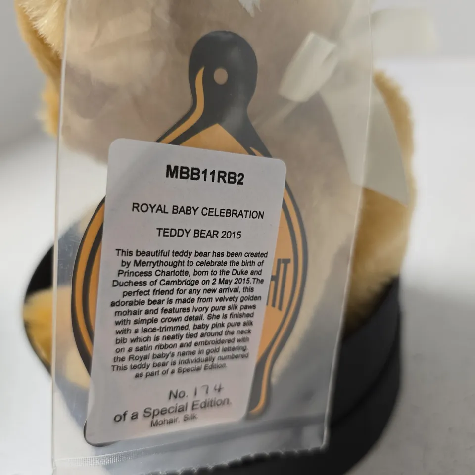 MERRYTHOUGHT ROYAL BABY CELEBRATION TEDDY BEAR 2015 – SPECIAL EDITION NO.174, MADE IN ENGLAND