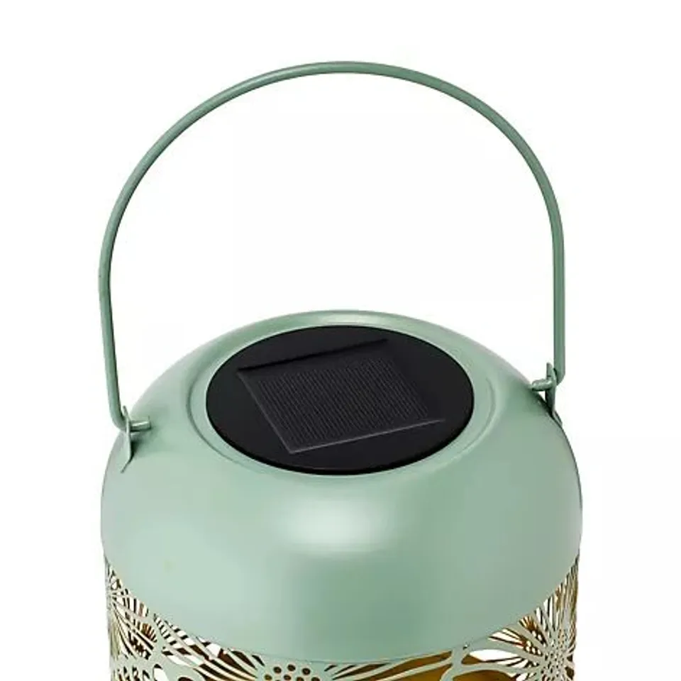 GARDEN STORIES RUSTIC METAL FLORAL LANTERNS BOXED