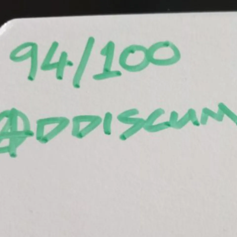 ADDISCUM 'FEDS ON ROUTE HIDE YOUR ZOOT SIGNED ART MADE ON RECYCLED PLASTICS SIGNED AND NUMBERED #94/100