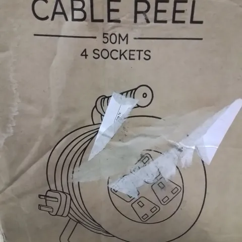 BOXED DESIRETECH 50m 4 SOCKET CABLE REEL 
