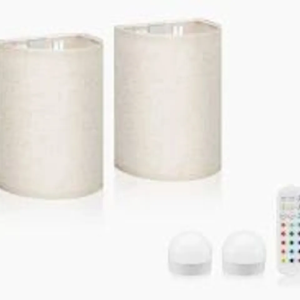 AURAGLOW SET OF 2 PALAZZO WIRELESS WALL LIGHTS