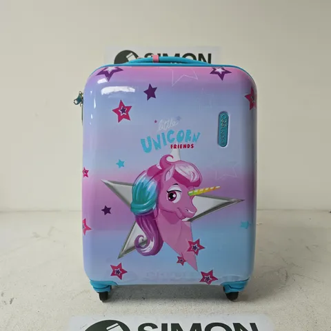 KIDS' UNICORN LUGGAGE CASE – HARD SHELL, PASTEL GRADIENT WITH STARS
