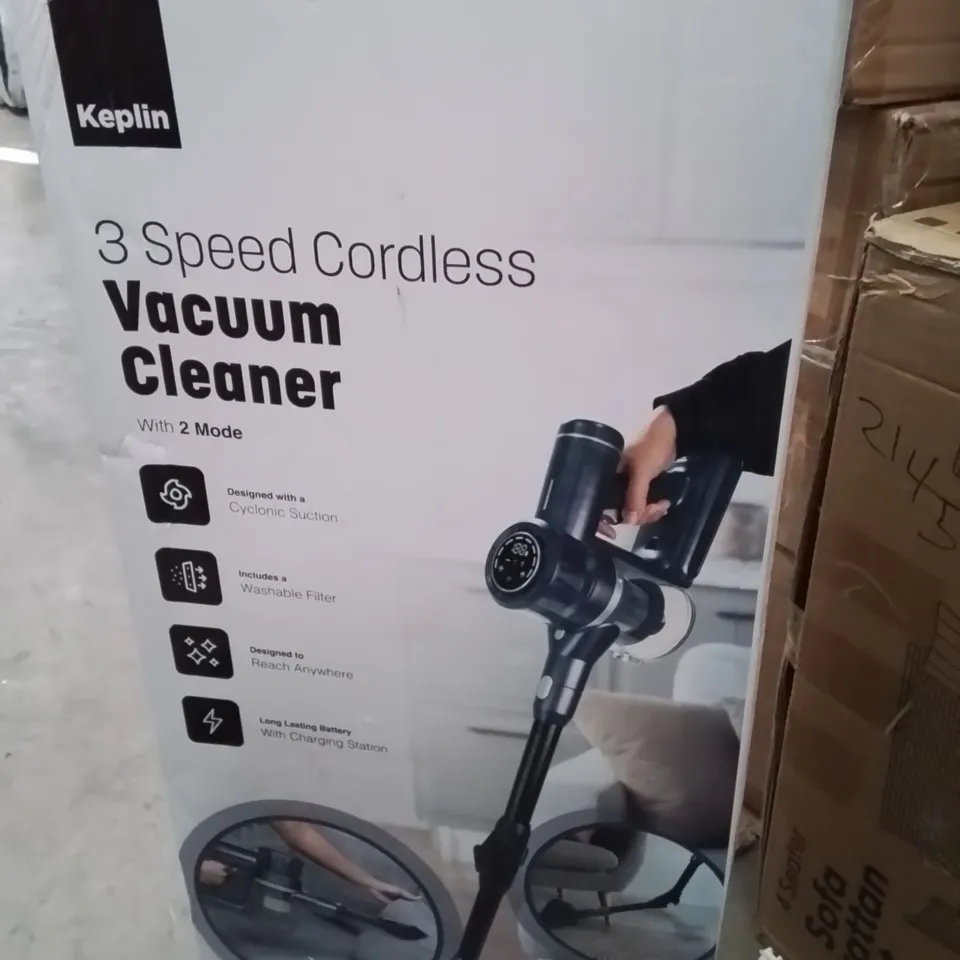 BOXED KEPLIN 3 SPEED CORDLESS VACUUM CLEANER