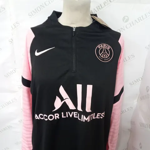NIKE PSG FC 1/4 ZIP TRAINING TOP SIZE M