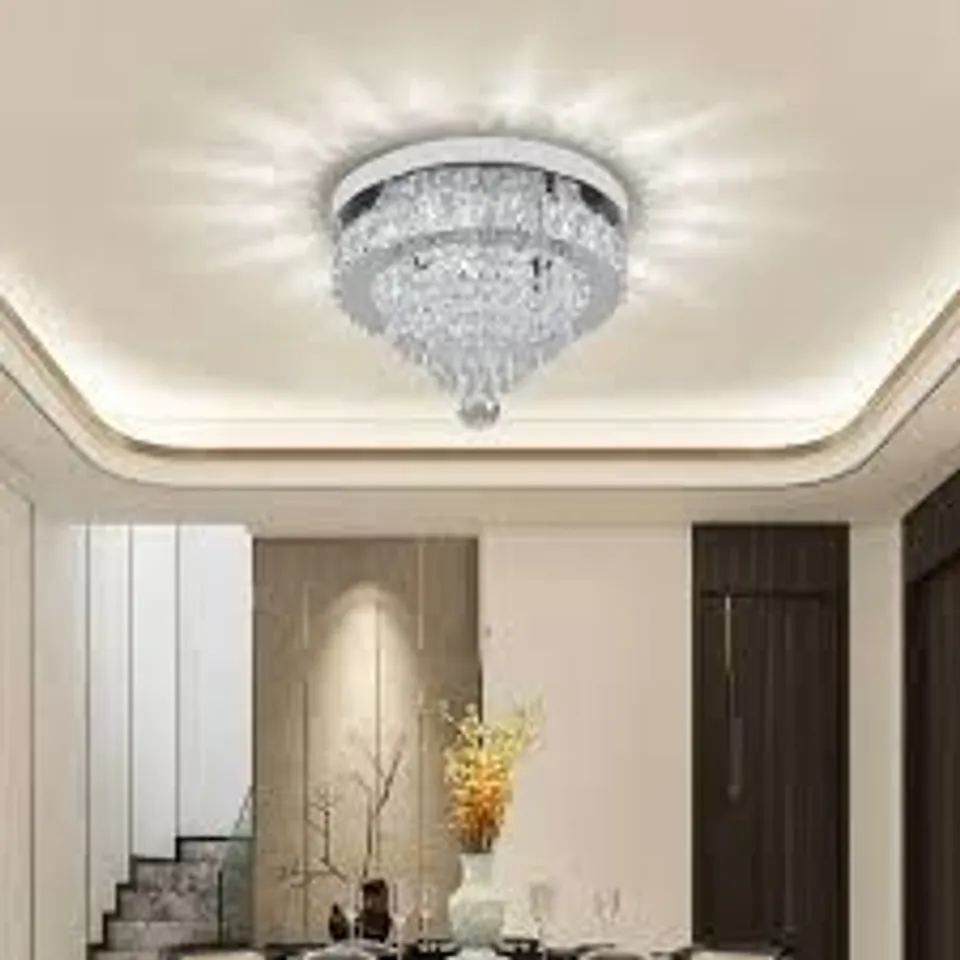 BOXED ELEGANT CRYSTAL ROUND CEILING LIGHT