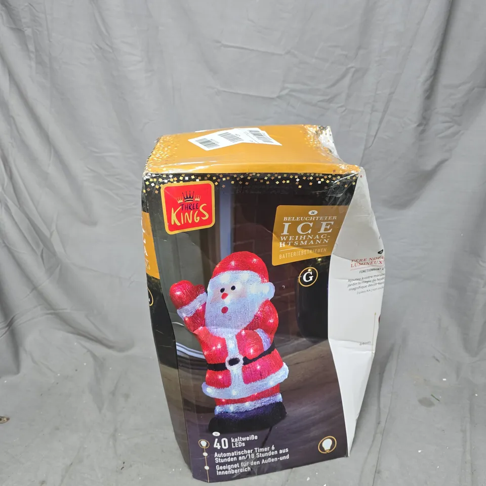 THREE KINGS SANTA ACRYLIC BATTERY OPERATED OUTDOOR CHRISTMAS LIGHT