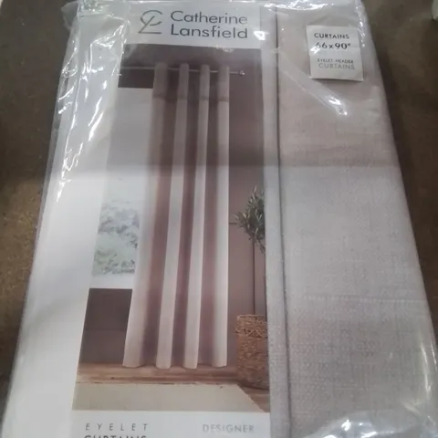 CATHERINE LANSFIELD EYELET CURTAINS 66X90INCH
