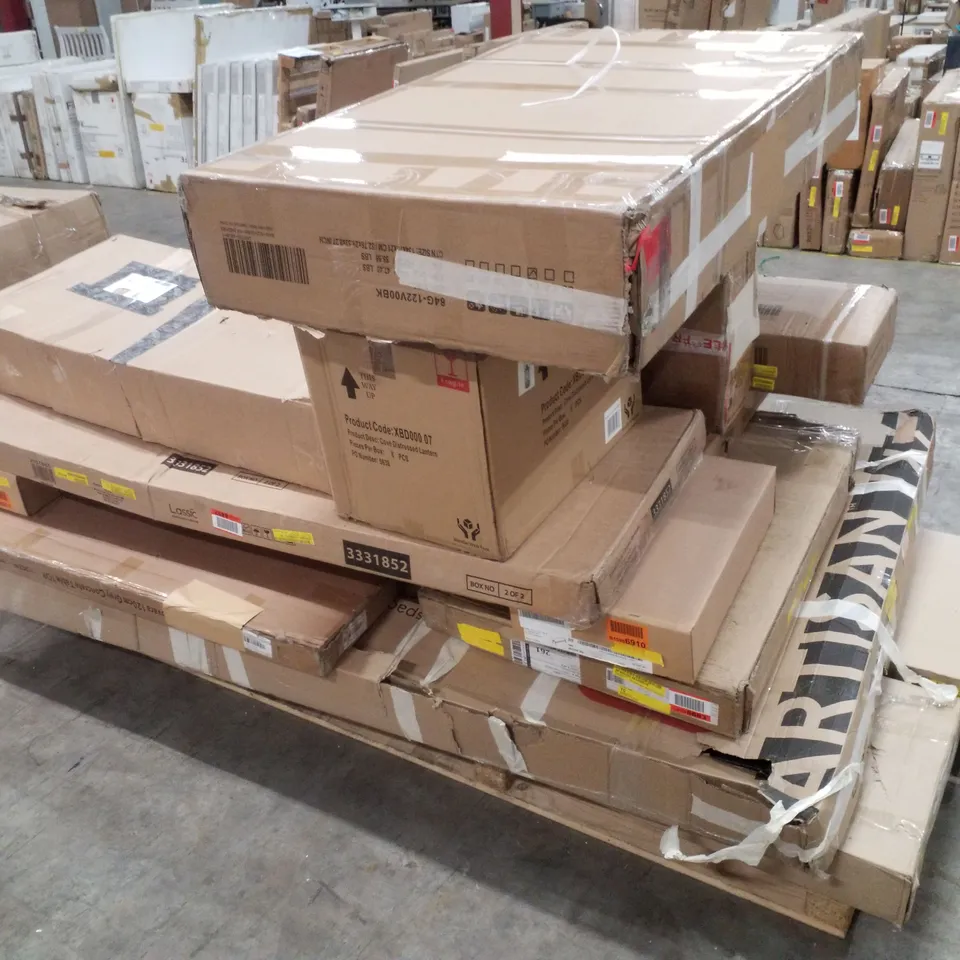PALLET CONTAINING ASSORTED FLATPACK FURNITURE PARTS 
