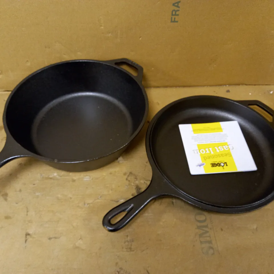 LODGE 3.2 QUART PRE-SEASONED CAST IRON COMBO COOKER