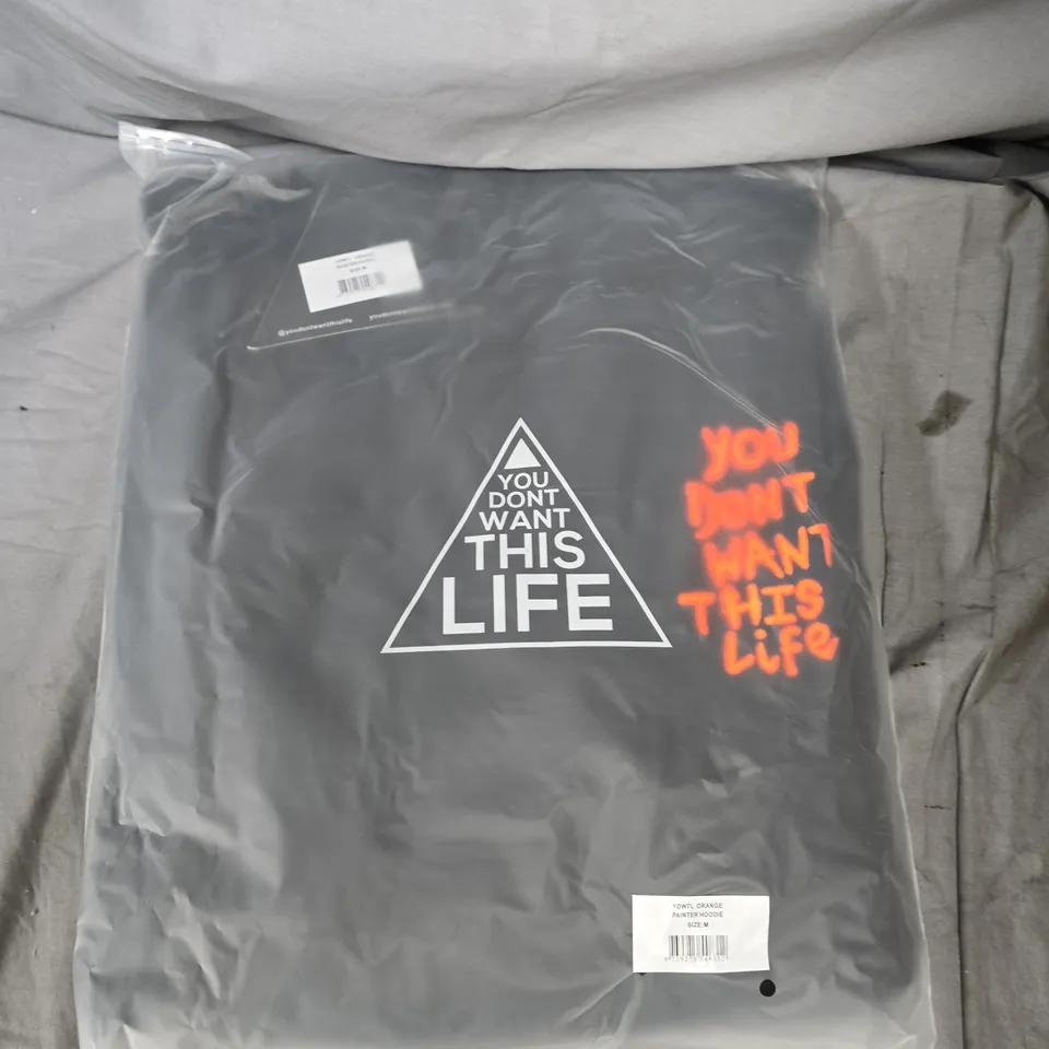 APPROXIMATELY 15 YOU DONT WANT THIS LIFE BRANDED HOODIES IN BLACK - M