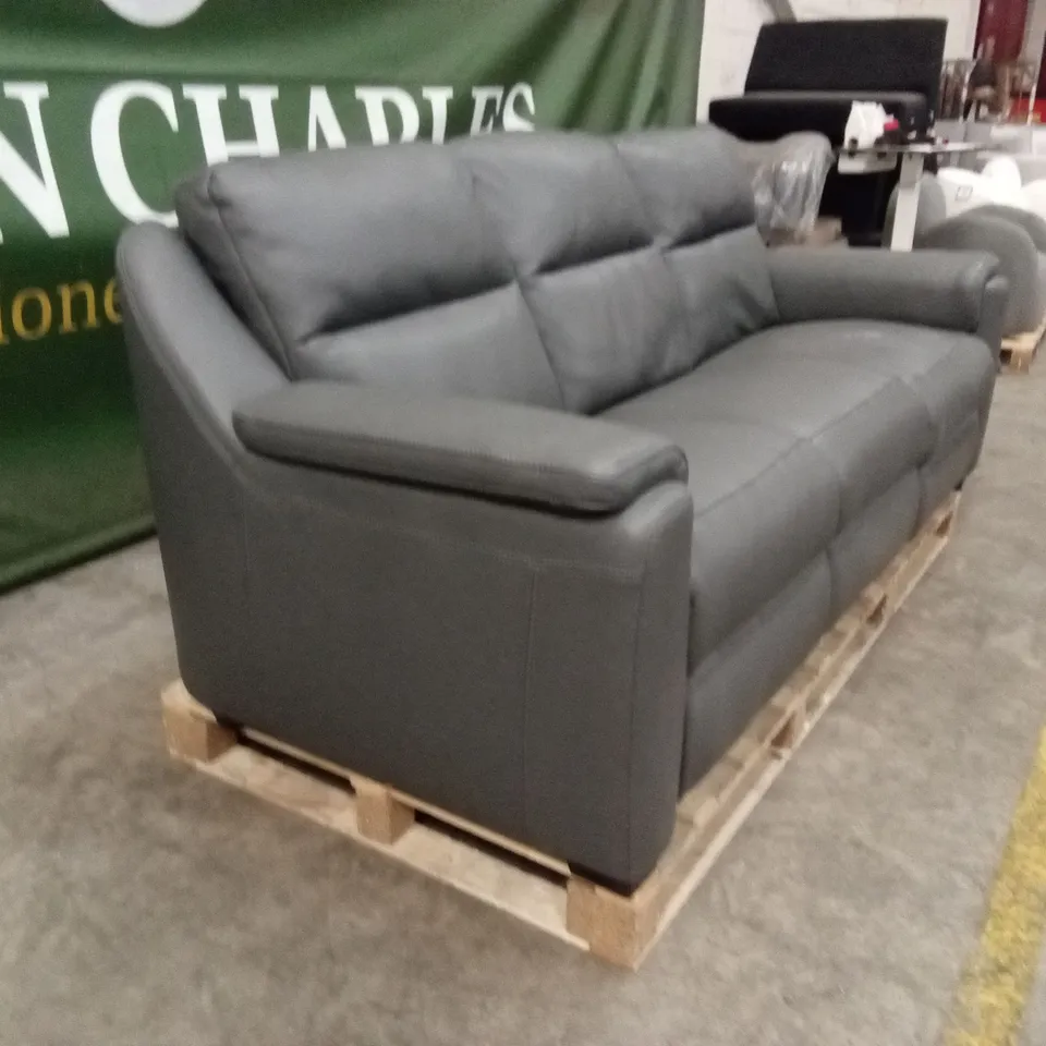 QUALITY DESIGNER ITALIAN MADE PARMA 3 SEATER LEATHER SOFA