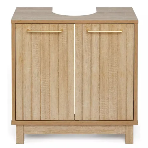 LOTUS PANELLED UNDER SINK BATHROOM CABINET - OAK
