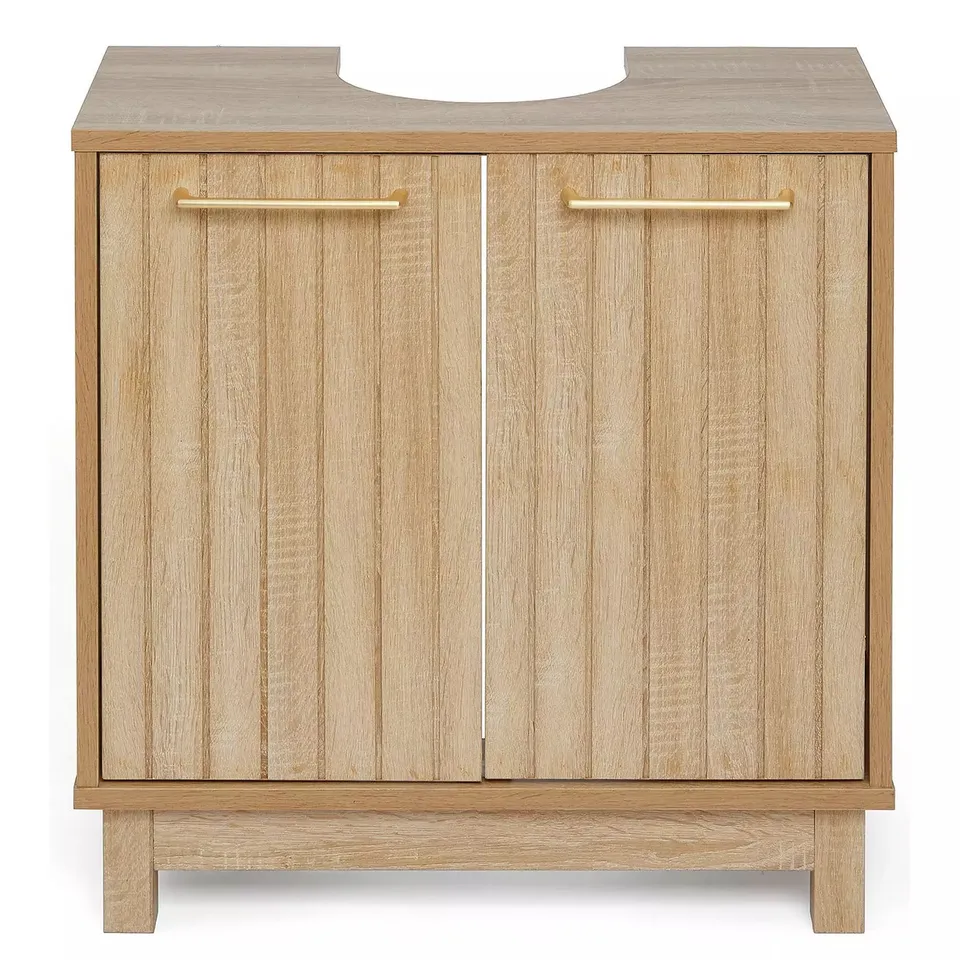 LOTUS PANELLED UNDER SINK BATHROOM CABINET - OAK