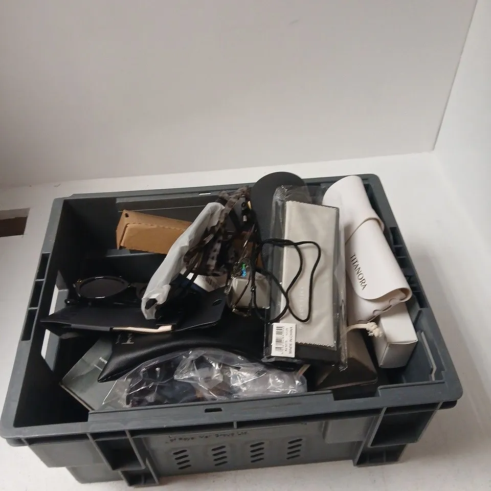 TOTE OF APPROXIMATELY 15 ASSORTED ITEMS INCLUDING ONEIL SUNGLASSES, ASOS SUNGLASSES AND FALLS CREEK SUNGLASSES