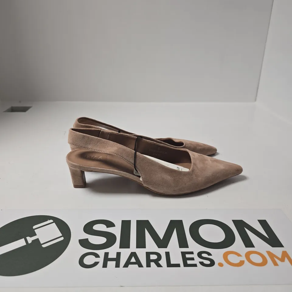 M&S BEIGE SUEDE SLINGBACK HEELS – UK 5 (EU 38) – WOMEN'S