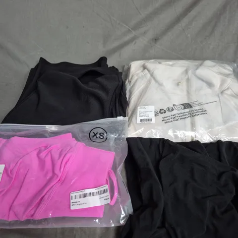 BOX OF APPROXIMATELY 20 ASSORTED CLOTHING ITEMS TO INCLUDE DRESS, TOPS, TROUSERS, ETC