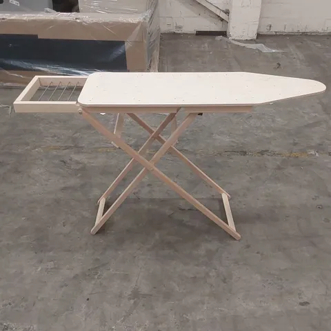 BOXED DESIGNER FOLDING WOODEN IRONING BOARD 
