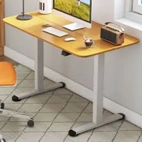 BOXED COSTWAY ELECTRIC HEIGHT ADJUSTABLE STANDING DESK WITH BUTTON CONTROLLER - NATURAL 