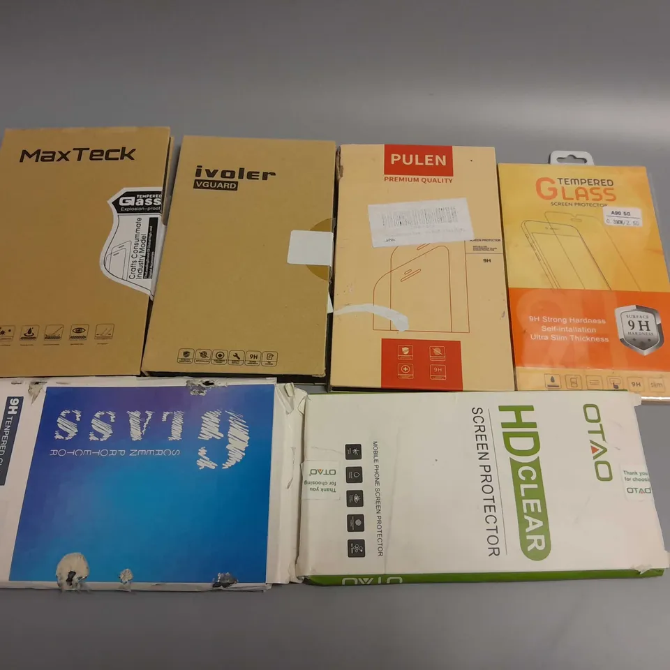 LOT OF 6 ASSORTED PHONE SCREEN PROTECTORS