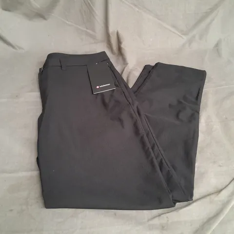LULULEMON ABC SLIM-FIT SMOOTH TWILL TROUSERS IN BLACK SIZE W31 L30