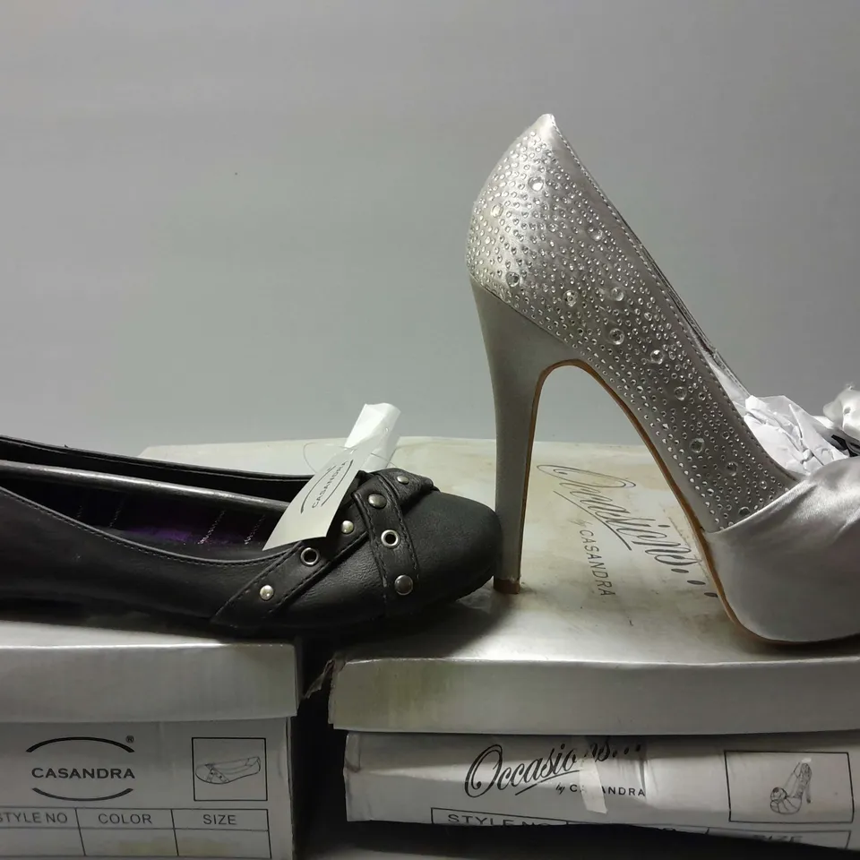 APPROXIMATELY 6 ASSORTED BOXED PAIRS OF SHOES IN VARIOUS SIZES TO INCLUDE CASANDRA, OCCASIONS BY CASANDRA, ETC
