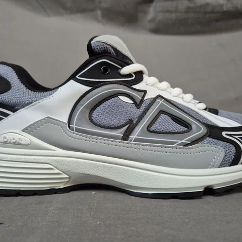 PAIR OF DIOR B30 SNEAKERS IN SILVER/GREY/BLACK/WHITE EU SIZE 44