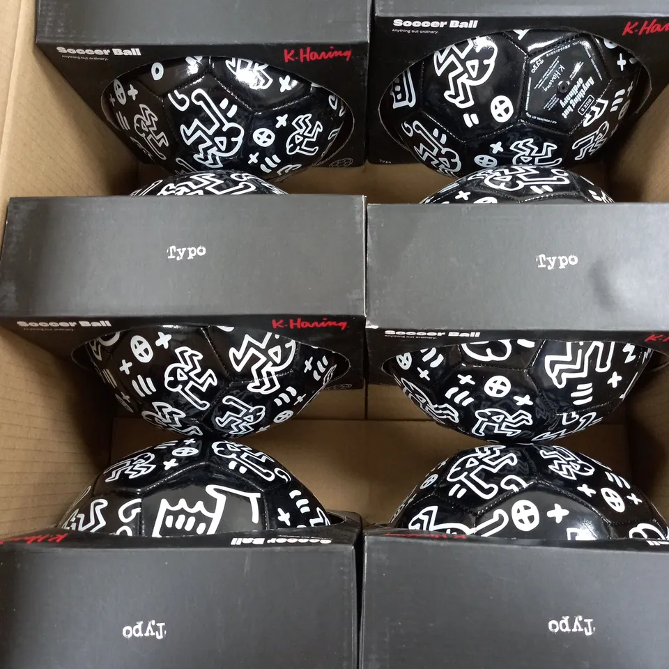 BOX OF 6 KEITH HARING - BALLS BY TYPO