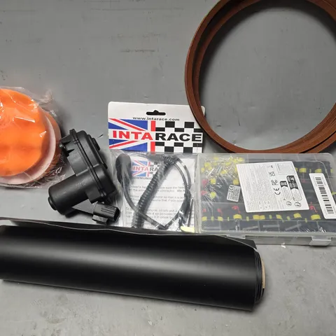 APPROXIMATELY 7 ASSORTED ITEMS TO INCLUDE - INTARACE DRIVER MICROPHONE, VINYL STICKER SHEET ETC