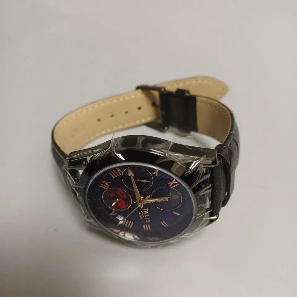MENS TALIS CO 7120 CHRONOGRAPH WATCH – MOON PHASE MOVEMENT – GENUINE LEATHER STRAP