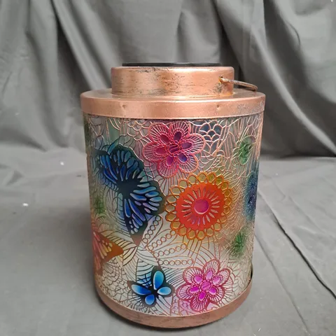 BOXED GARDEN REFLECTIONS RECHARGEABLE BUTTERFLY LANTERN
