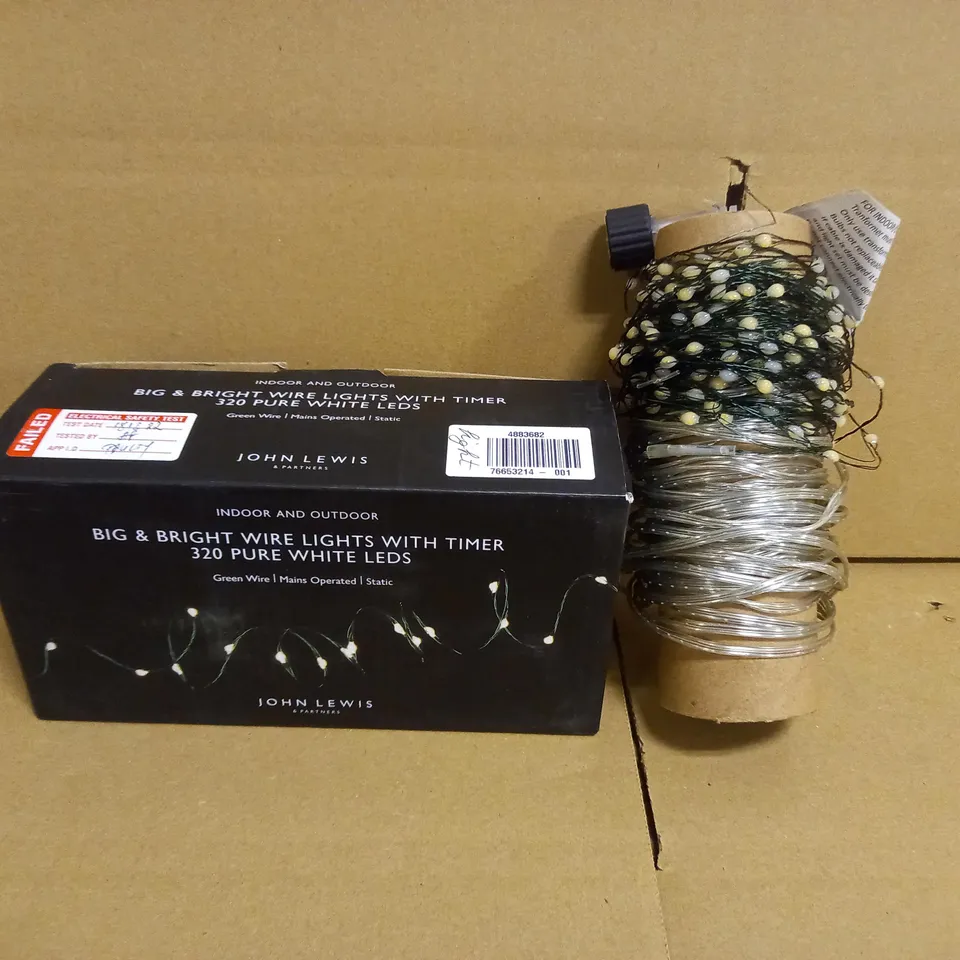 BIG AND BRIGHT WIRE LIGHTS WITH TIMER 320 PURE WHITE LEDS